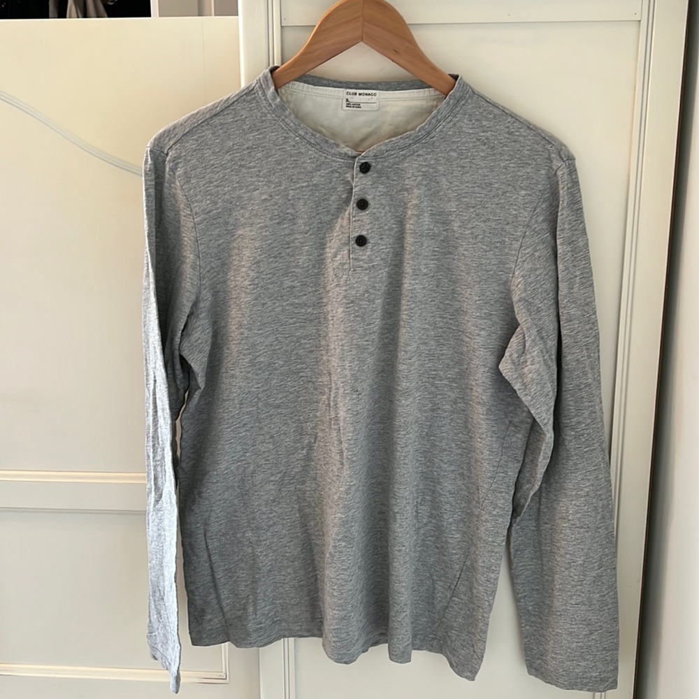Men's Club Monaco Shirt Tee Long-Sleeve